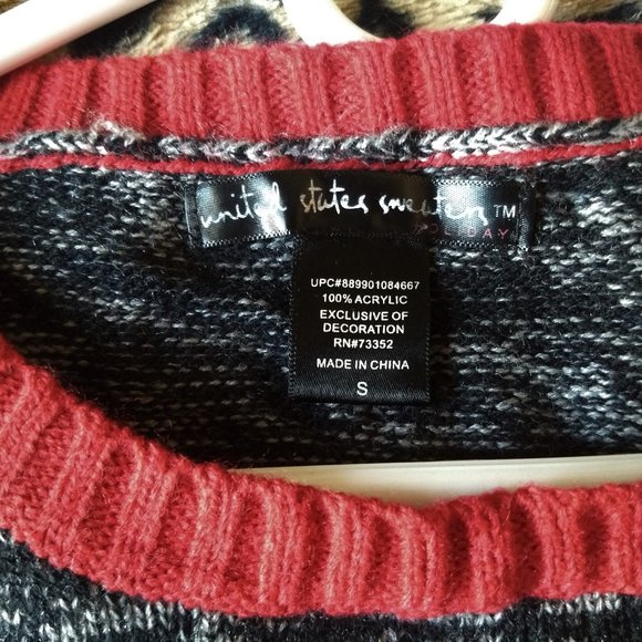 โ๏ธ Tunic Sweater Dress Christmas Polar Bear Grey - Picture 6 of 6